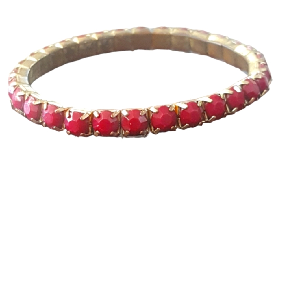 Bracelet, Ruby Simulation Tennis Style, - image 1